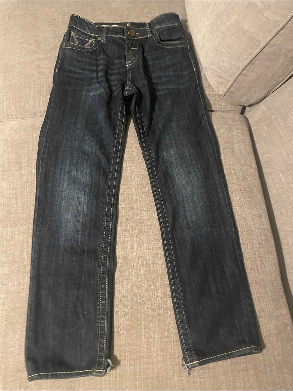 Kut from the Kloth Dark Blue Straight-Leg Women's Jeans. Size 4